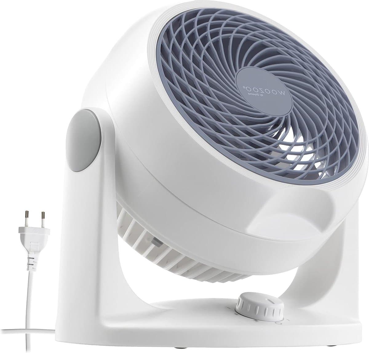 Tafelventilator stille krachtige draagbare 23m² 12m reikwijdte Verticaal kantelen Slaapkamer - PCF-HD18N - Wit Tafelventilator — afbeelding 1