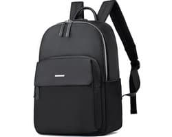 Vrouwen Reis Laptop Rugzak Casual Rugzak Oxford Stoffen Werktas Waterdichte Zakelijke Rugzak Lichtgewicht Reistas - Zwart grote maat