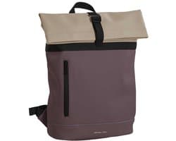 Daniel Ray Hampton Rolltop Laptop Rugzak Waterproof - 15,6 inch - Oudpaars / Kaki