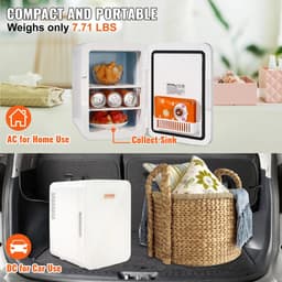 Minibar koelkast - Mini koelkast - Koelkast - Bijzetkoelkast - Makkelijk Mee Te Nemen - Warm & Koel Functie - 10L - Geschikt Voor Cosmetica — thumbnail 4