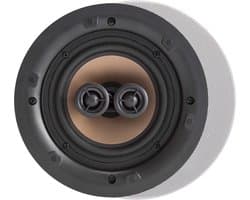Artsound HPRO550 5,25 inch stereo wand- en plafondluidspreker, 10-100 W, inbouwmontage voor thuis, badkamer, keuken, kantoor, HiFi, 2 draaibare tweeters, alu conus, sjabloon voor installatie, rond, 200 x 80mm, <50m²