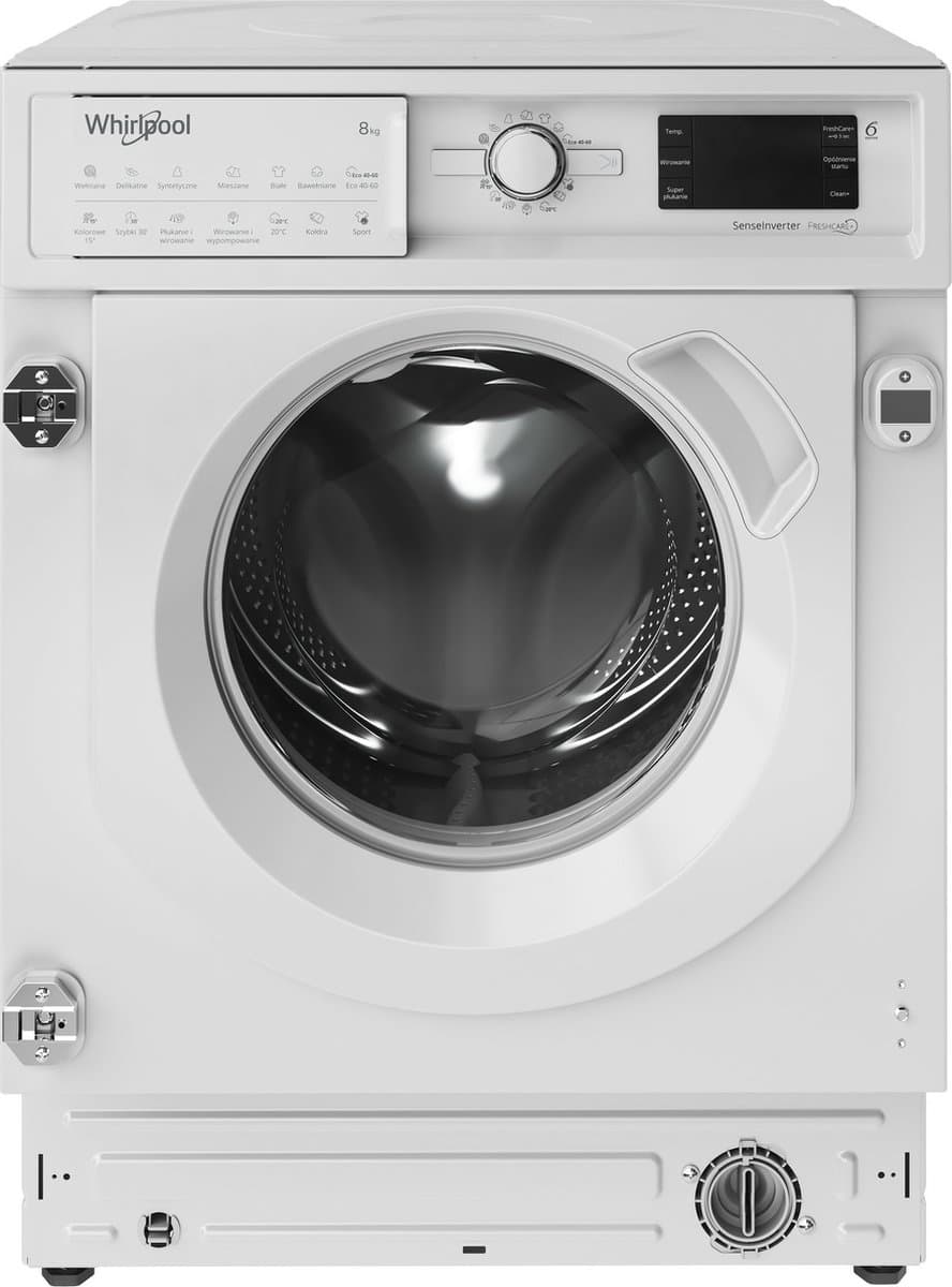Whirlpool BI WMWG 81485 PL - Inbouw wasmachine - Voorbelading - 8 kg - 1400 RPM - Wit - Poolse display — afbeelding 1