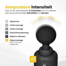 Revolt® Massage Gun Pro - 6 Luxe Opzetstukken - Voor Spierherstel & Blessures - 12MM Deep Tissue - Massage Apparaat Professioneel - Massage Pistool - Hoge Amplitude - 2500mah dubbel accu — thumbnail 3