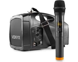 Portable speaker - Vonyx ST014 draagbaar omroepsyteem met draadloze handmicrofoon, Bluetooth en mp3 speler