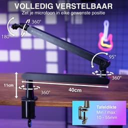 Sensic SA 30 LP Low Profile Microfoon Arm Zonder Microfoon - Microfoon Statief - Boom Arm - Standaard — thumbnail 4