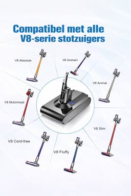 V8/SV10 Serie Li-ion 4500mAh/21.6V Plus.Parts Accu voor Dyson — thumbnail 5
