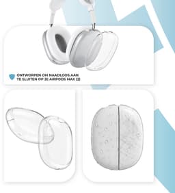Shieldcase Koptelefoon bescherming geschikt voor Airpods Max 1/2 - Cover bescherming - Comfortabel - Beschermend - Stijlvol - Transparant — thumbnail 3