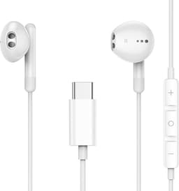 TENZHVXI - Wired Earbuds - Usb-C Headphones - 14,2 Mm Driver / 1,2 M Kabel - 1 Paar - Voor Iphone 17/16/15 - Wit — thumbnail 2