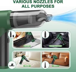 Sander Shop Handstofzuigerr, 15000PA met 3 Instelbare Niveaus, 4 in 1 Handheld Stofzuigers - 6000mAh Krachtige Auto Stofzuiger, voor Thuis, Auto, Kantoor, Huisdier — thumbnail 3
