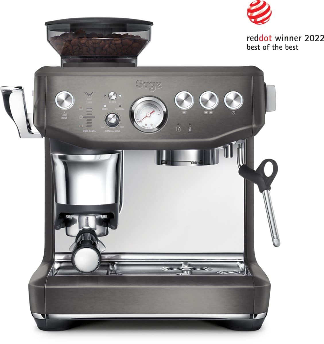 Sage SES876BST the Barista Express Impress Black Stainless Steel - Pistonmachine — afbeelding 1