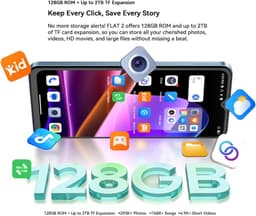 Dunne Smartphone - Mobiele Telefoon - Dagelijks Gebruik - 2TB Uitbreidbaar Geheugen - 656 inch Scherm - Gletsjer Blauw — thumbnail 6