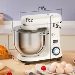 Vedder House - Keukenmachine - Wit - 6 liter - 1200 Watt - Keukenmixer - 6 snelheden - Vaatwasserbestendig — thumbnail 5