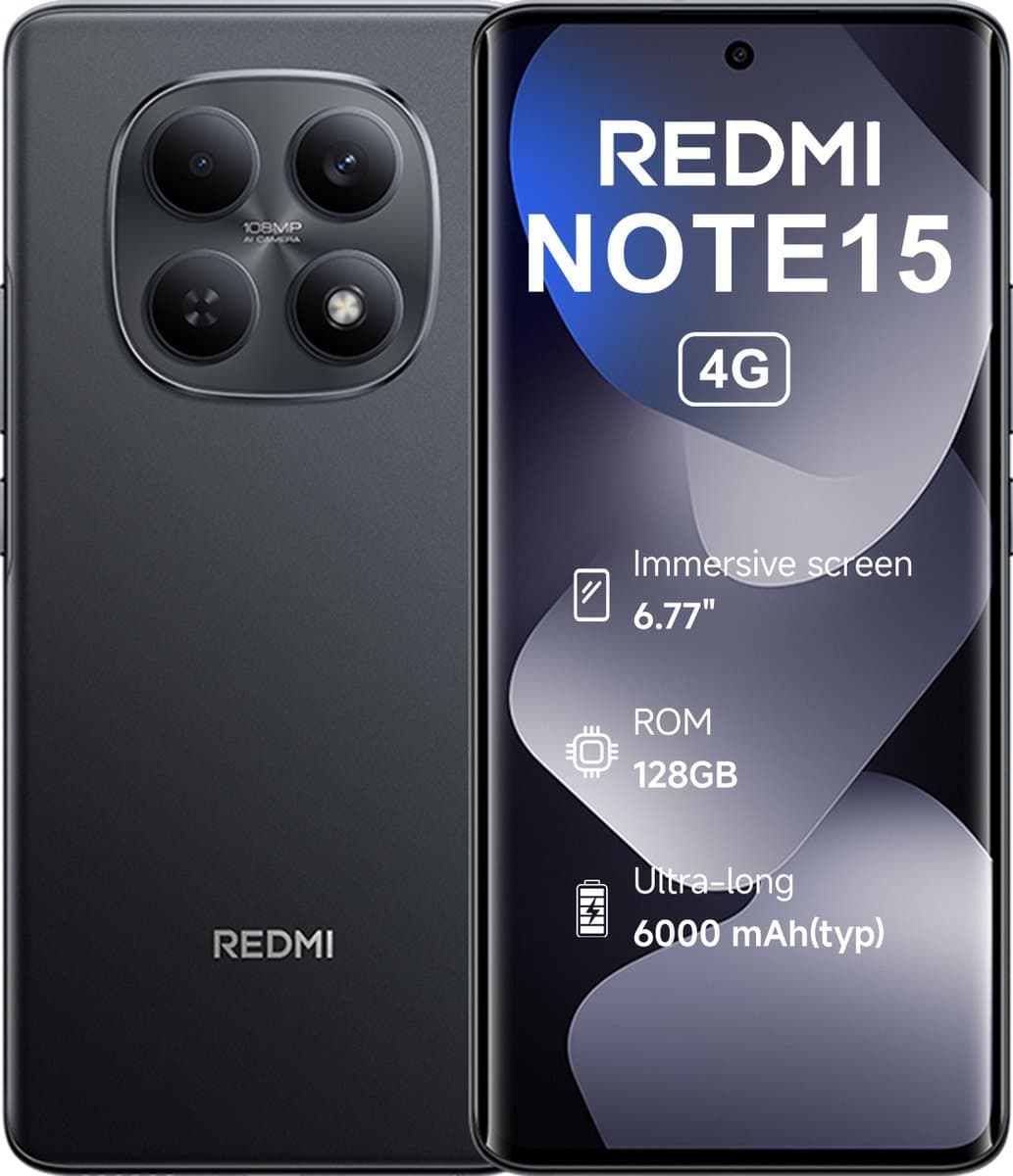 Smartphone-REDMI Note 15-6GB+128GB-Zwart — afbeelding 1