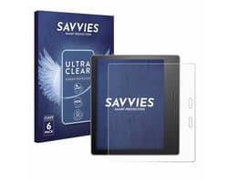 Savvies - Screenprotector voor Amazon Kindle Oasis 2019 (10. Gen.) - Folie Beschermfolie transparant 6 Stuks
