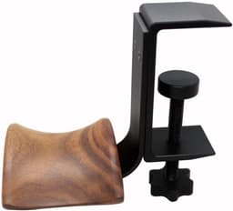Hoofdtelefoon Houder met Klem voor Bureau - Walnoothout en Aluminium — thumbnail 2