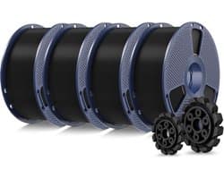 4KG PLA+ 2.0 Filament 1.75mm Zwart - Sterker en Robuuster Hogesnelheid 3D Printer Filament