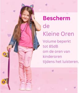 NBAP® Koptelefoon Kinderen met Draad - Gaming Headset - Roze — thumbnail 3