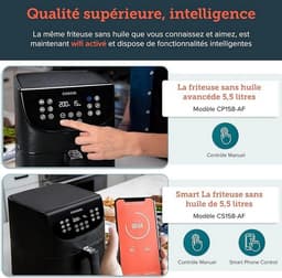 Smart Heteluchtfriteuse XXL 5.5L met App Bediening en 13 Programma's — thumbnail 7