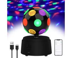 Draaibare Discobal met Bluetooth Speaker en Meerkleurige LED Verlichting