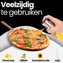 QualitéCuisine® Olijfolie Sprayer 100ml – Vernieuwde Versie – Olie Sprayfles / Olieverstuiver – Airfryer Accessoires – Voor BBQ, Bakken & Koken – Incl. Spatel, Bakkwast, Trechter & Schoonmaakborstel — thumbnail 4