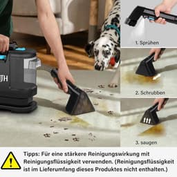 Krachtige Tapijtreiniger en Meubelreiniger met Dierenhaarborstel — thumbnail 2