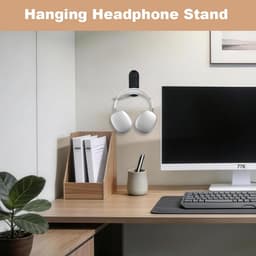Universele Zelfklevende Hoofdtelefoonstandaard voor Onder Bureau - Verstelbare Headset Hanger — thumbnail 3