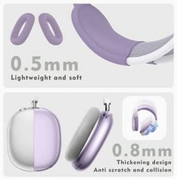 Beschermset voor Apple AirPods Max - 3-delige Set - Hoofdband Cover, Oorkap Beschermers & Reishoes - Siliconen & Hardcase - Roze — thumbnail 3