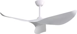 52 inch plafondventilator voor binnenshuis – met afstandsbediening (6 snelheden) – 3 ABS-bladen – witte, omkeerbare DC-motor – ideaal voor de woonkamer — thumbnail 1