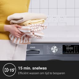 CHiQ CFL80-14586IM3XA - Wasmachine - 8 KG - Space Pro - A-15% - 16 programma's - AI Smart - Stoomwassen & Quick Wash - 12 jaar garantie op motor — thumbnail 11