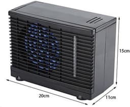 SAVI® Mobiele Airco Zonder Afvoer - Luchtkoeler - Aircooler - Zwart - 20cm x 11cm x 15cm — thumbnail 3