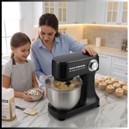 SAVI® Mixer met mengkom - Mixer - Mixer met mengkom keukenmachine - Zwart - 10cm x 28cm x 32cm — thumbnail 5
