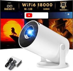 REN® Draagbare beamer - Beamer - Projector - Mini Beamer - Wit- 14cm x 7cm x 9cm — thumbnail 1