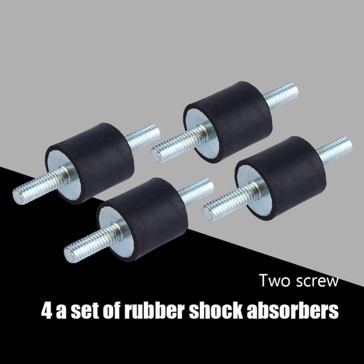 4x Anti-Vibratie Rubber Trillingsdempers M6 (20x20mm) voor Compressor en Machines — afbeelding 1