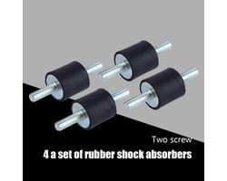 4x Anti-Vibratie Rubber Trillingsdempers M6 (20x20mm) voor Compressor en Machines