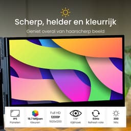 Blerron Flex - 15.3 Inch - Portable Monitoren - Slechts 1.3 KG - Draagbare Monitor - Portable Monitor - Beeldscherm - USB-C/HDMI - 1920x1200 FHD — thumbnail 2