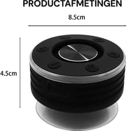 Douchespeaker Waterdichte Speaker Bluetooth IPX7 en Krachtig Geluid - Waterbestendige Speaker Klein met Zuignap en LED Handsfree Bellen en Lange Batterijduur | Compact en Ideaal voor Douche en Buitengebruik — thumbnail 4