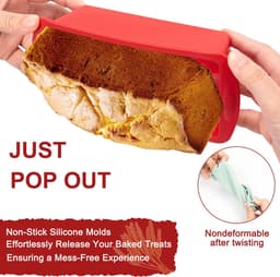 Vierdelige cakevormenset, kleine siliconen bakvormpjes, geschikt voor cakes, sandwiches, financiers, accessoires voor de airfryer, bakgerei. — thumbnail 4