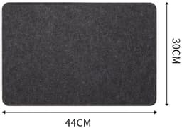 2 Stuks - Hittebestendige mat - 44*30cm - Zwart - Dikke aanrechtbeschermer - Viltmatten voor airfryers - Knipbaar - Vuurvaste Antislip Aanrechtbeschermer - Voor blenders, koffiezetapparaten - Draagbare matten - Antislip hittebestendige mat — thumbnail 5