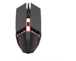 Gaming muizen - Bedrade Gaming Muis - Bedrade gamingmuis - USB-muis met glasvezel - Inclusief USB-kabel - Ergonomisch ontwerp - Geschikt voor laptops en desktops - Zwart