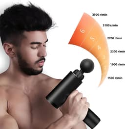 Massage gun- Massage gun professioneel - Massage - 4 Massagekoppe - voor Nek - Schouder- Rug - Lichaam - 6 Snelheden - 3500 omw/min - 1200 mAh accu — thumbnail 3