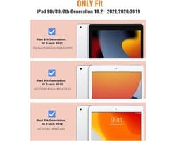 Beschermhoes voor iPad 10,2 inch (9e/8e/7e Generatie) Magnetische Smart Cover met Transparante Achterkant en Slaap-/Waakfunctie