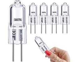 G4 Halogeenlamp - 50-delig Voordelig Pakket 12V 10W 2-pins Voet - Hoge Lichtopbrengst 150 Lumen & Lange Levensduur 3000 Uur - Dimbaar, CRI 100 & 2800K Warm Wit Licht - Ideaal voor Inbouwspots en Vitrineverlichting