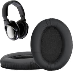 kwmobile 2x oorkussens geschikt voor Sennheiser HD201 / HD206 / HD180 / HD200 Pro - Earpads voor koptelefoon in zwart — thumbnail 1