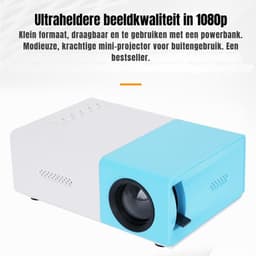 SVN® Mini beamers - Projector - Mini beamer - Wit en Blauw - 19cm x 13cm x 8cm — thumbnail 5