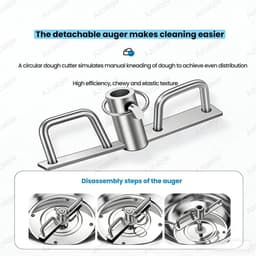 Elektrische Deegkneedmachine - Professionele Mixer - Restaurant Keuken - Bidirectionele Rotatie - 5kg Capaciteit — thumbnail 5