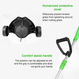 Elektrische Grasmaaier - Tuinmaaier Grastrimmer - Gazon Onderhoud - 2-in-1 Multifunctioneel - 23cm Snijbreedte - Groen — thumbnail 2
