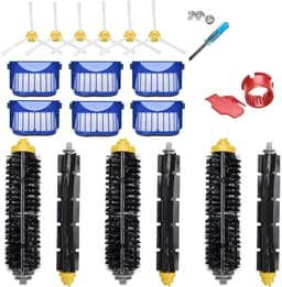 Filter en borstel set geschikt voor iRobot Roomba 600 series 605 615 616 620 621 630 635 650 652 660 665 671 680 690 691 695 -Inclusief 6 filters, 6 zijborstels, 3 paar borstelharen en een zachte rolborstel — thumbnail 1