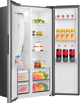 ETNA AKV5178IRVS - Amerikaanse koelkast - No-Frost - 178 cm hoog - 528 liter - Energielabel E - Invriesvermogen 10 kg/24u - Geluidsniveau 40 dB - LED Display - IJs- en waterdispenser - SuperCool - FastFreeze - Deuralarm - Multi Airflow – EnergySaving — thumbnail 17