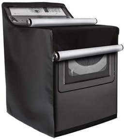 Wasmachinehoes, geschikt voor wasmachine en droger, gemaakt van verdikte stof, met een dubbele ritssluiting voor eenvoudig gebruik. Geschikt voor de meeste wasmachines en drogers met boven- of voorlader (zwart). — thumbnail 1