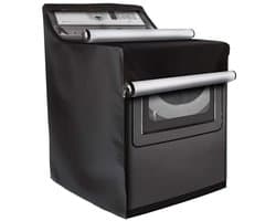 Wasmachinehoes, geschikt voor wasmachine en droger, gemaakt van verdikte stof, met een dubbele ritssluiting voor eenvoudig gebruik. Geschikt voor de meeste wasmachines en drogers met boven- of voorlader (zwart).